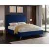 Jasmine Full Upholstered Panel Bed (JasmineNavy-F) image 4