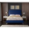 Jasmine Full Upholstered Panel Bed (JasmineNavy-F) image 7