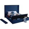 Kiki Full Upholstered Platform Bed (KikiNavy-F) image 7