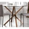 Round ISO Dining Table with Glass Top and Pedestal Base (ISO 42 D-008) image 1