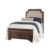 Bungalow Full Upholstered Panel Bed with Storage (740-441/740-046B/740-302/TT-444T) image 1