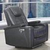 Transformer Power Fabric and Leather Look Recliner (Transformer U1869 Power Recliner - Grey) image 2