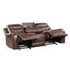 Putnam Reclining Leather Look Sofa (9405BR-3) image 4