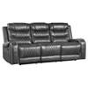 Putnam Reclining Leather Look Sofa (9405GY-3) image 2