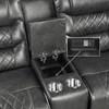 Putnam Reclining Leather Look Loveseat with Console (9405GY-2) image 5