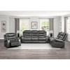 Putnam Reclining Leather Look Loveseat with Console (9405GY-2) image 7