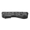 Columbus Reclining Leather Match 6 pc Sectional (8490GRY*6LCRR) image 1