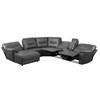 Columbus Reclining Leather Match 6 pc Sectional (8490GRY*6LCRR) image 2