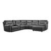 Columbus Reclining Leather Match 6 pc Sectional (8490GRY*6LRRC) image 1