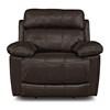Finley Power Leather Match Recliner with Wall Recline (Finley 41134-31 Wallhugger Power Recliner - Chocolate) image 1