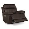 Finley Power Leather Match Recliner with Wall Recline (Finley 41134-31 Wallhugger Power Recliner - Chocolate) image 3