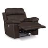 Finley Power Leather Match Recliner with Wall Recline (Finley 41134-31 Wallhugger Power Recliner - Chocolate) image 4
