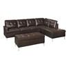 Barrington Leather Look 3 pc Sectional (8378BRW*3) image 1
