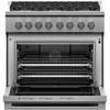 Cuisinière amovible à gaz de 36 po. avec brûleurs Dual Flow Burners™ (RGV3-366-L) image 2