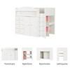 Tiara 10523 Loft Bed with Desk - Pure White image 6