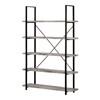 Gimetri 12470 Shelving Unit with 5 Fixed Shelves - Driftwood Gray image 1
