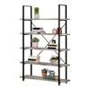 Gimetri 12470 Shelving Unit with 5 Fixed Shelves - Driftwood Gray image 2