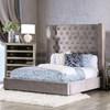 Mirabelle Queen Upholstered Panel Bed (CM7679GY-Q-VN) image 1