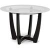 Round Verano Dining Table with Glass Top and Pedestal Base (VR450TB) image 1