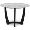 Round Verano Dining Table with Glass Top and Pedestal Base (VR450TB) image 2
