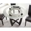 Round Verano Dining Table with Glass Top and Pedestal Base (VR450TB) image 3