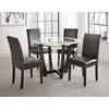 Round Verano Dining Table with Glass Top and Pedestal Base (VR450TB) image 4