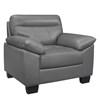 Denizen Stationary Leather Chair (9537DGY-1) image 2