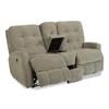 Devon Power Reclining Fabric Loveseat with Console (2882-601M-590-01) image 3
