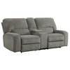 Borneo Power Reclining Fabric Loveseat with Console (9849MC-2PWH) image 2