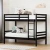 Fakto 11822 Solid Wood Twin Bunk Bed - Matte Black image 4
