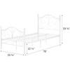 Summer Breeze 12153 Metal Platform Bed with Headboard and Metal Slats-White image 7