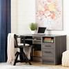 Gravity 12509 Desk with 2 Drawers - Gray Maple image 7