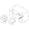 Gravity 12555 Desk with 2 Drawers - Rubbed Black image 8