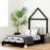 Sweedi 12551 Solid Wood Bed with House Frame Headboard - Matte Black image 5