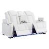 Party Time Power Reclining Leather Look Loveseat (3700418) image 7