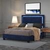 Lumina Queen Upholstered Platform Bed (101-088Q-BL) image 2