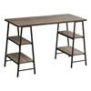 I 7523 Computer Desk - Dark Taupe/Black image 1