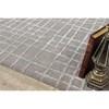 Atlas Grey Handtufted Grid Rug, 5'3