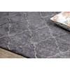 Atlas Ivory Grey Handmade Lattice Rug, 5'3