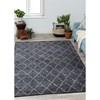 Atlas Ivory Grey Handmade Lattice Rug, 5'3