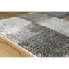 Breeze Blue Grey Simple Patches Rug, 2'8