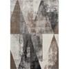 Breeze Cream Brown Grey Robust Triangle Rug, 5'3