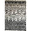 Calabar Blue Grey White Banded Pattern Rug, 2'4