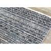 Calabar Blue Grey White Banded Pattern Rug, 2'4