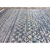 Calabar Blue Grey White Banded Pattern Rug, 7'10