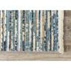 Calabar Blue White Grey Banded Blend Rug, 5'3