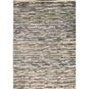 Calabar Blue White Grey Banded Blend Rug, 7'10