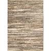 Calabar Grey Beige White Banded Blend Rug, 2'4