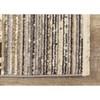 Calabar Grey Beige White Banded Blend Rug, 2'4