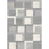 Focus Grey White Squares Rug, 5'3